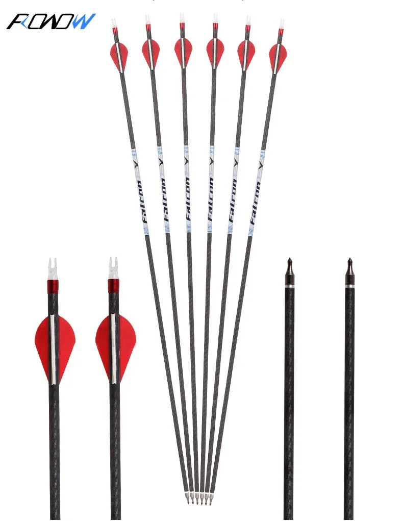 

3K Pure Carbon Arrow 6.2 Inner Diameter Replaceable Explosion-proof Tail Carbon Cloth Arrow Shaft Competitive Archery Equipment