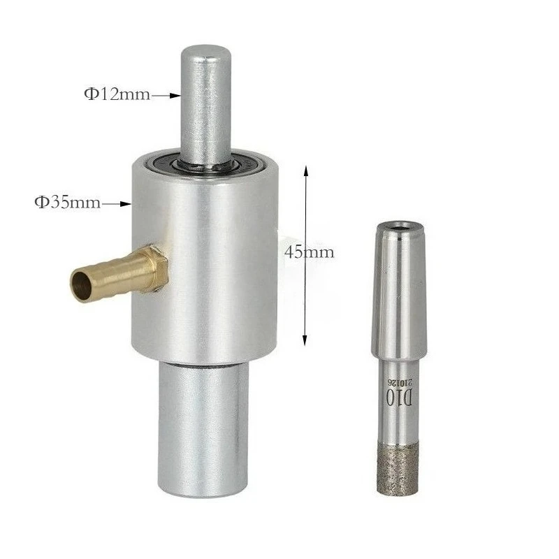 Bench drill glass drilling water inlet connector Straight shank taper shank water-cooled drill chuck accessories