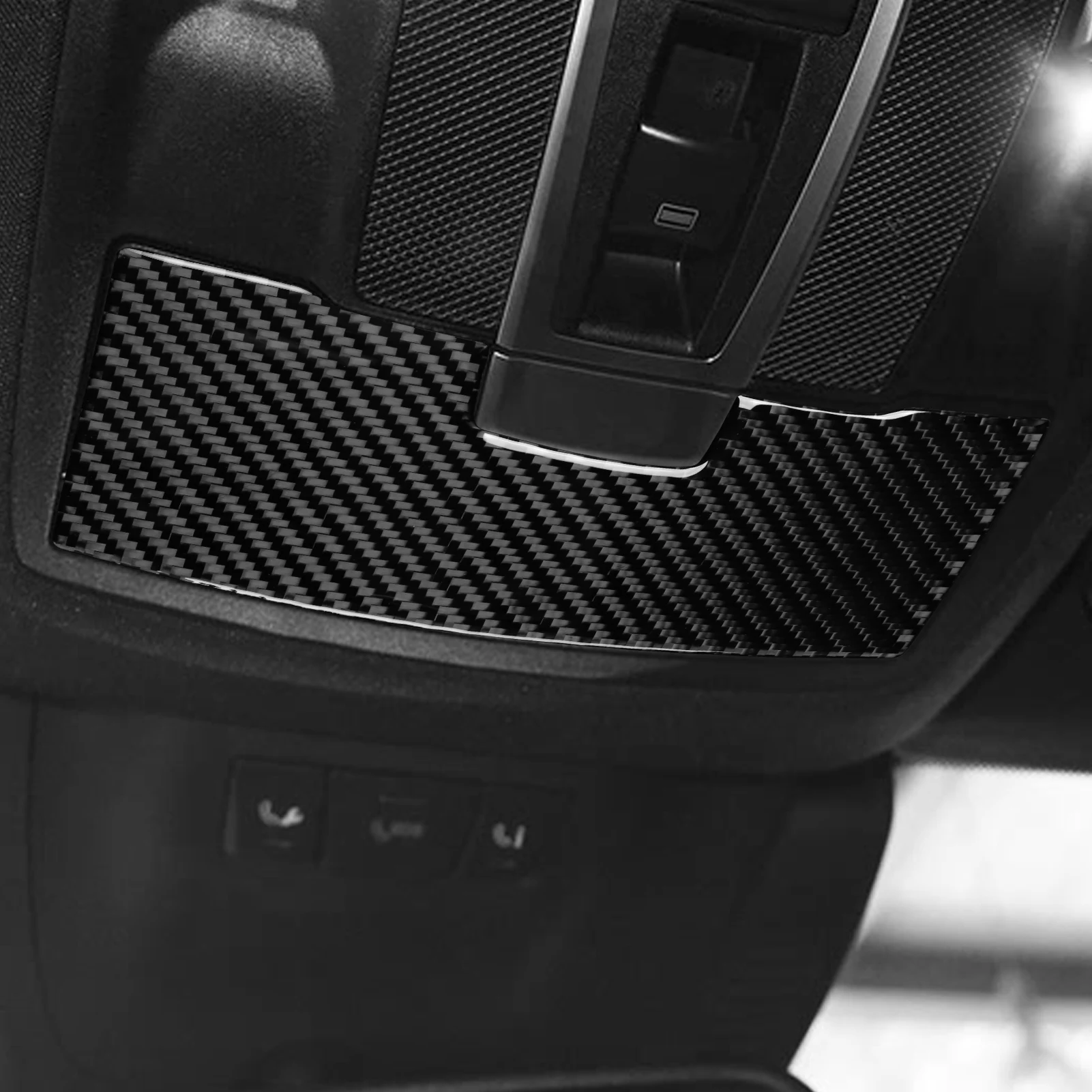 For Mercedes-Benz GLE GLS W166 2016-2019 Carbon Fiber Front Roof Glasses Storage Box Panel Cover Trim Car Accessories Sticker
