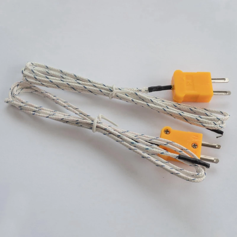 K Type Thermocouple With Plug, Meter Temperature Sensor Probe -50 To 1100°C,3.3Ft Wire