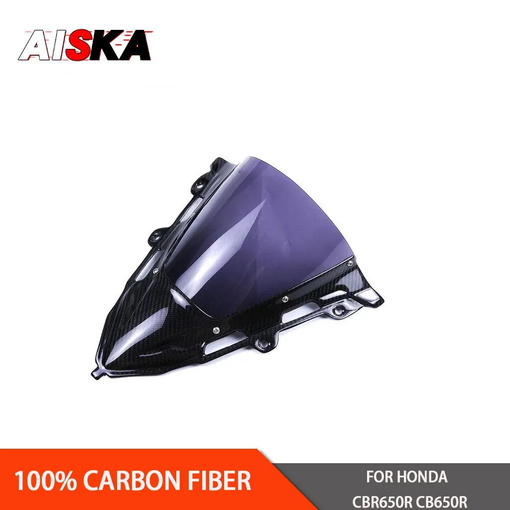 100% Carbon Fiber Motorcycle Modified Parts Wind Shield Windscreen Fairings for HONDA CBR650R CB650R 2019 - 2023