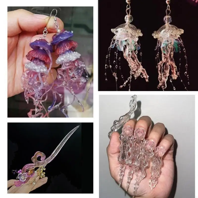 R3MC 100g Clear UV Clay Rapid Curing DIP Resin Jewelry Making Accessory Creative Model Kneading for Beginners