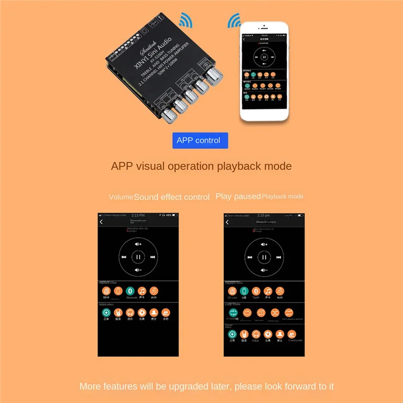 High Quality-XY-S100H 2.1 Channel Bluetooth Amplifier Board TPA3116D2 Subwoofer BT5.0 Audio Module DC5-26V