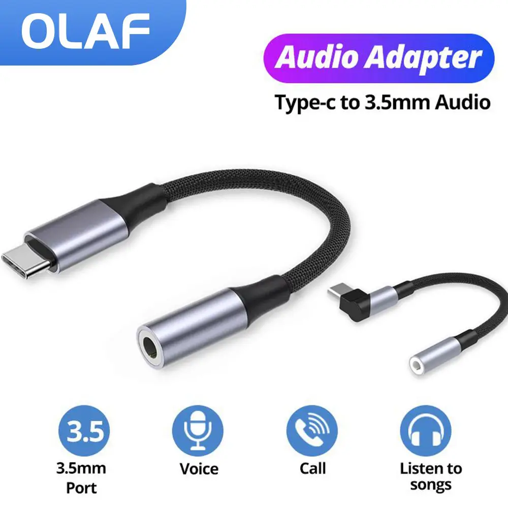 Adaptateur coudé USB Type C à 3.5mm, câble Audio pour écouteurs Samsung galaxy 21, UltraS20, note 20, Type c 3, 5 prises