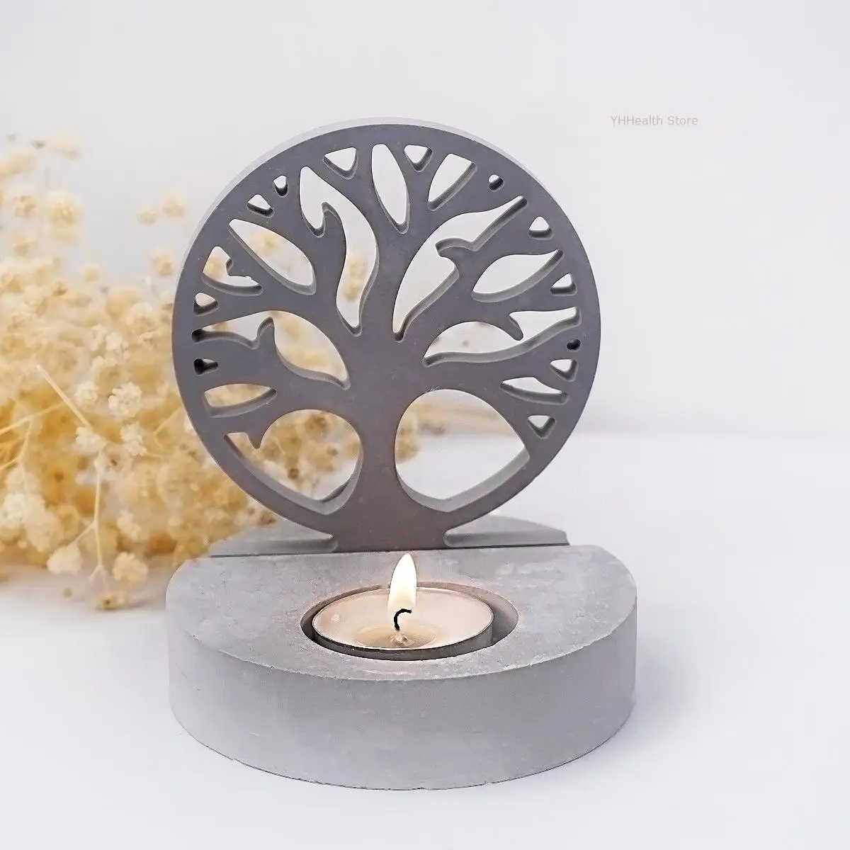 DIY Gypsum Tree Twig Candlestick Silicone Mold Handmade Tree of Life Candle Holder Mould Concrete Desktop Decor Supplies Tools