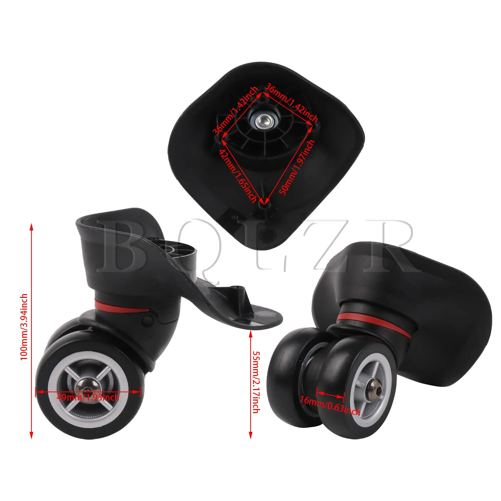 BQLZR Luggage Wheel Suitcase Caster Roller for Repair 3.94 Inch W042 Left Kit
