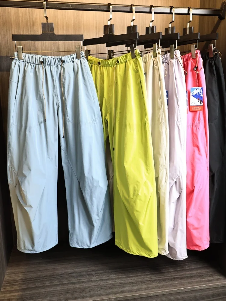 

Men's Casual Soft Knife Shape Paratrooper Pants Spring Lightweight Waterproof Durable Straight Leg Fashion Urban Style