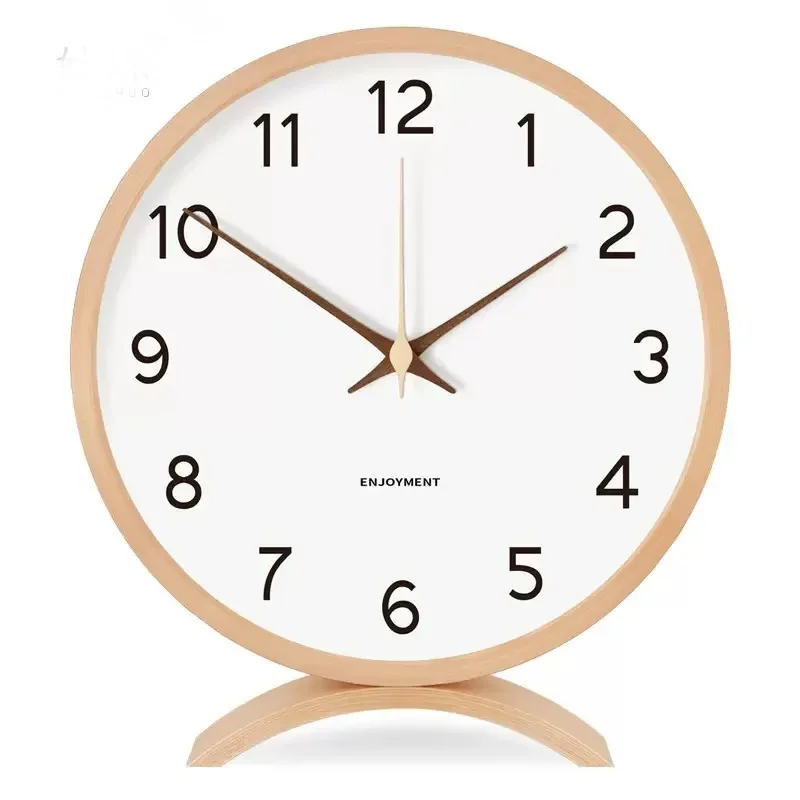 Modern Desk Clock Wood Color Clock Black Walnut Desk Clock Home Desktop Home Decoration Gift