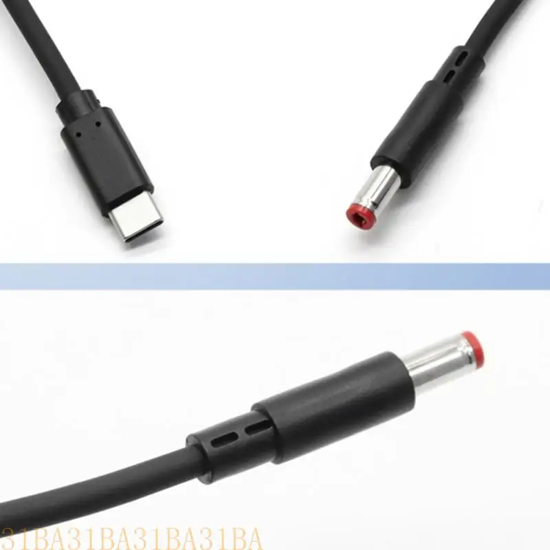 

652F TypeC to Power Cable USB C Plugs to DC5.5x2.5mm Male 9V 12V 15V 20V Charging Cable for Routers Laptops Speaker Modem LED