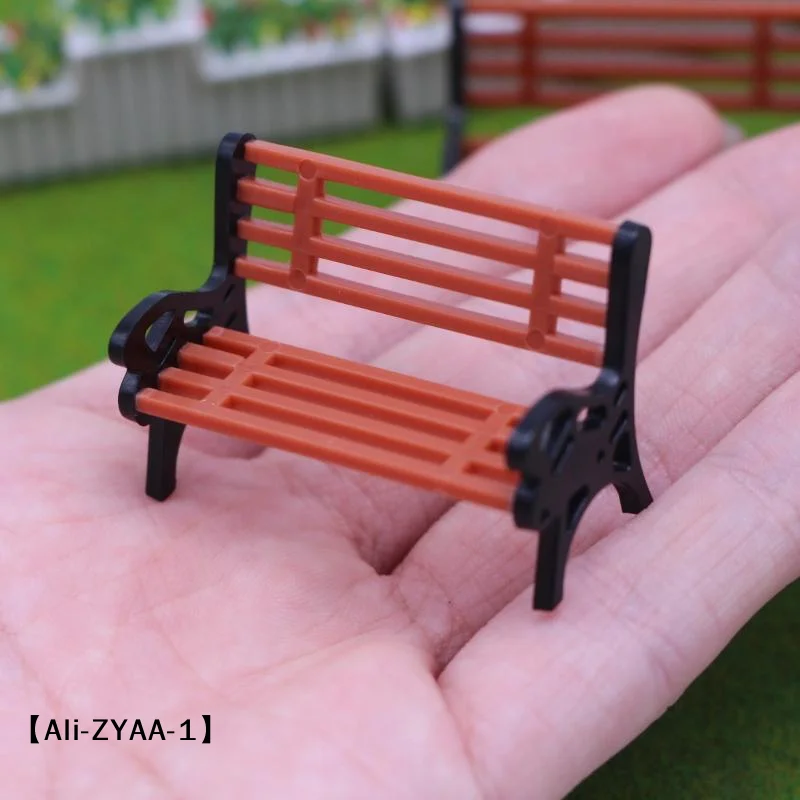 【A】Miniature Bench Chair Figurines PVC Crafts Mini Garden Decor Micro Landscape DIY Doll House Accessories