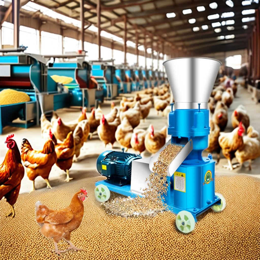 Animal food pellet machine, feed pellet machine, calf and poultry animal feed pellet machine, feed processing machine