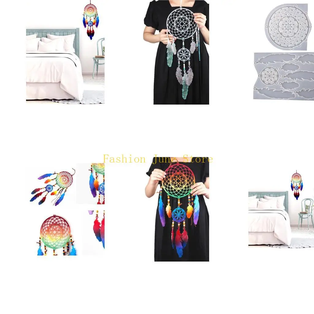 

N5KA Dream Catcher Silicone Mold for Epoxy Casting Home Wall Decoration