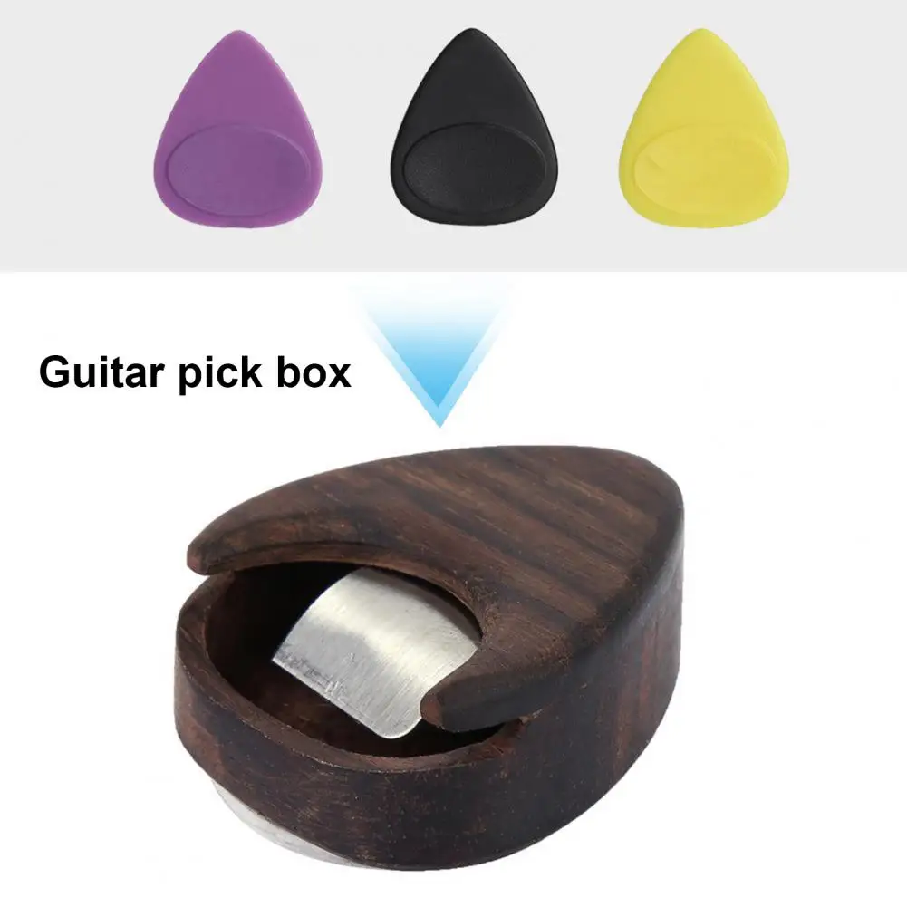 Guitar Picks Container Useful Heart Shaped Wood Guitar Picks Box Accessory Guitar Picks Wood Box for Decoration