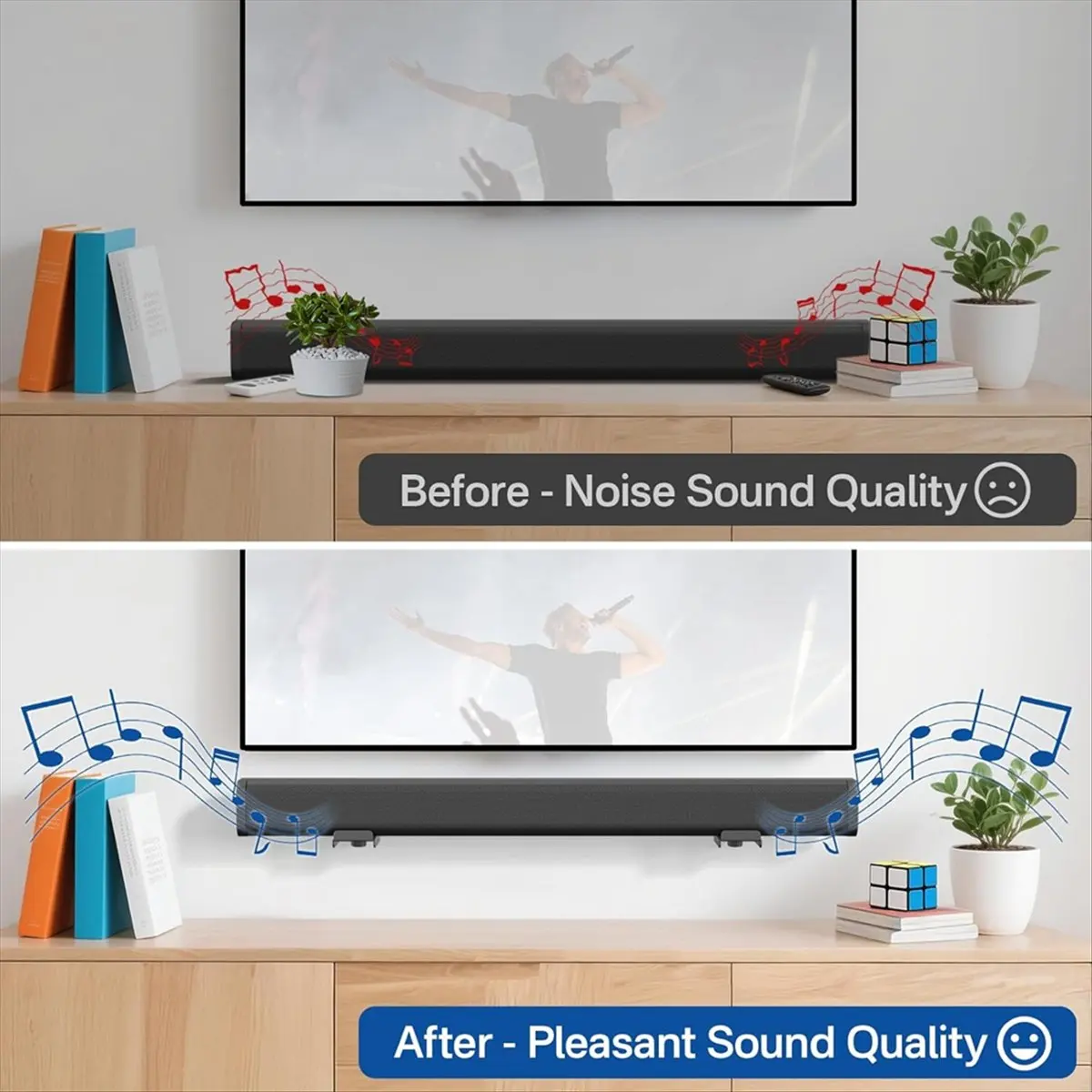 Delighted- Soporte de montaje en pared para barra de sonido para Samsung, Bose, Vizio, LG, Sony Soporte para barra de sonido con sonido de profundidad ajustable