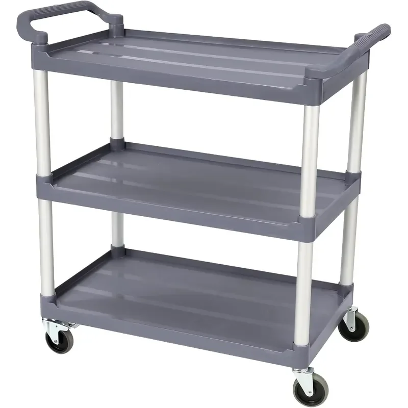 Yitok YK-ST50 plastic hotel multi-function cart, three-story restaurant catering service cart, each floor bears 50kg