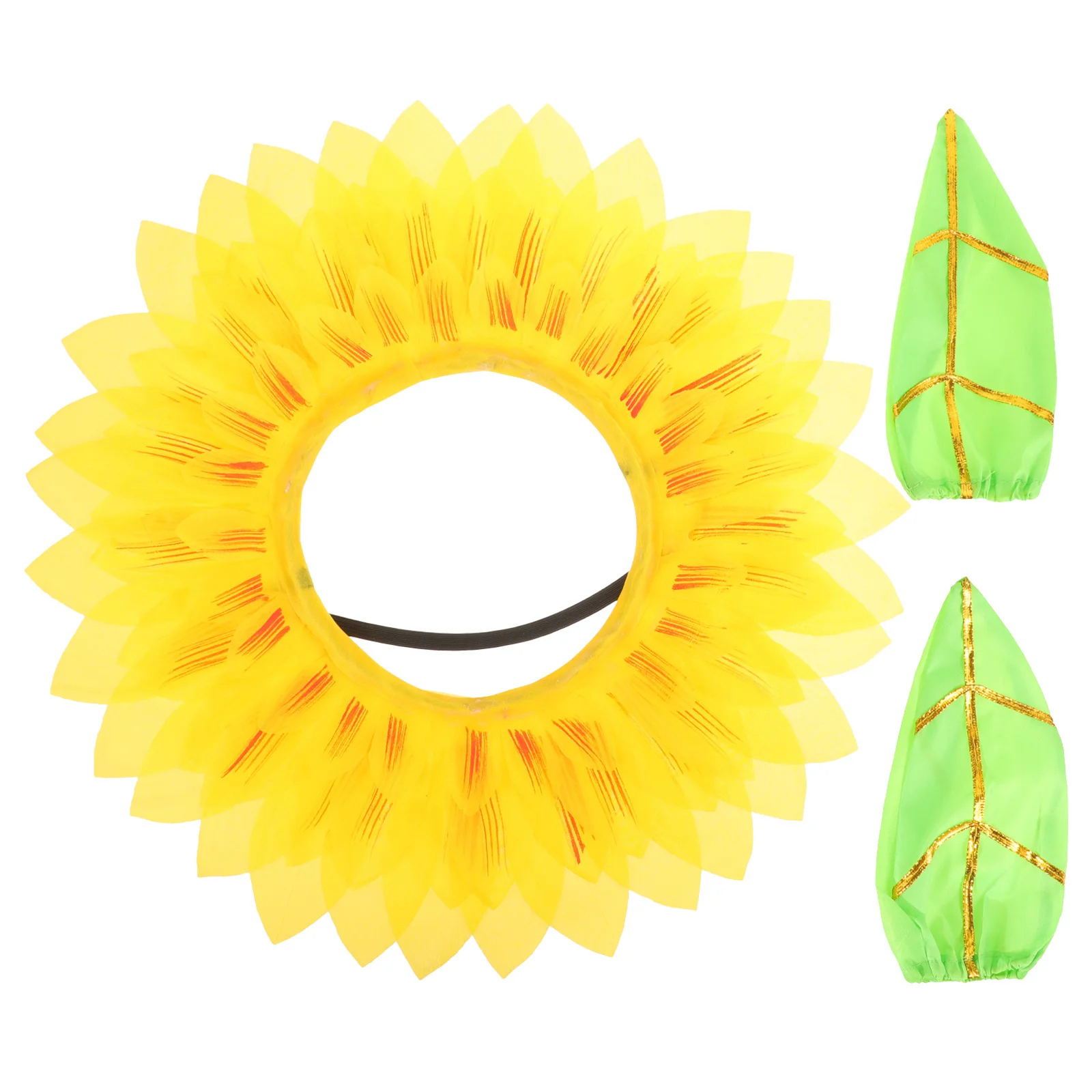 

1 set Sunflower Headwear Gloves Included Cosplay Flower Headgear Funny Performance Party Decor Kids Flower Costume Accessory