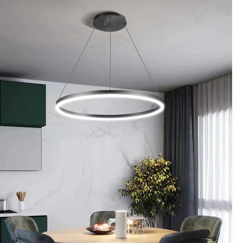 Modern Led Chandelier Circle Ring Ceiling Lamp Luster room decor For Bedroom Kitchen Dining Room Hanging Lamp Home Decoration