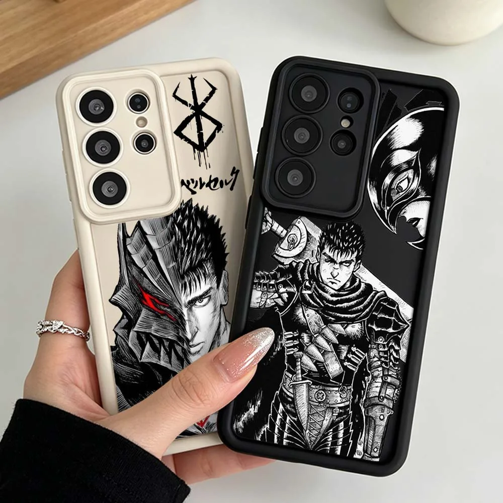 Anime Berserk Guts Phone Case For Samsung Galaxy S26 S25 S24 S23 S22 S21 S20 Ultra Plus FE Eye Ladder Silicone Cover