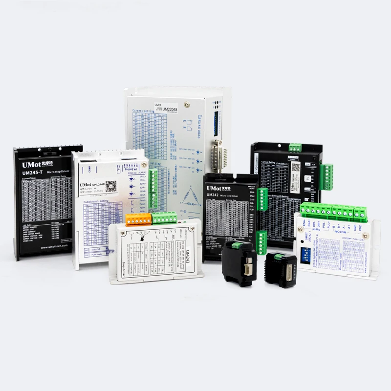 UMOT DC Nema8/11/14/17/23/24/34 Pulse+direction,A/B Quadrature Pulse/RS485/EtherCAT/CANopen/IO Potentiometer Control Step Driver