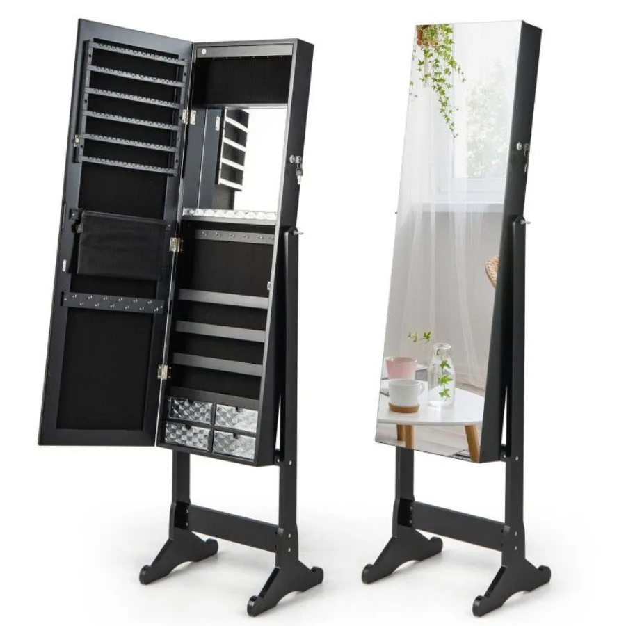 

Free Standing Full Length Jewelry Armoire with Lights