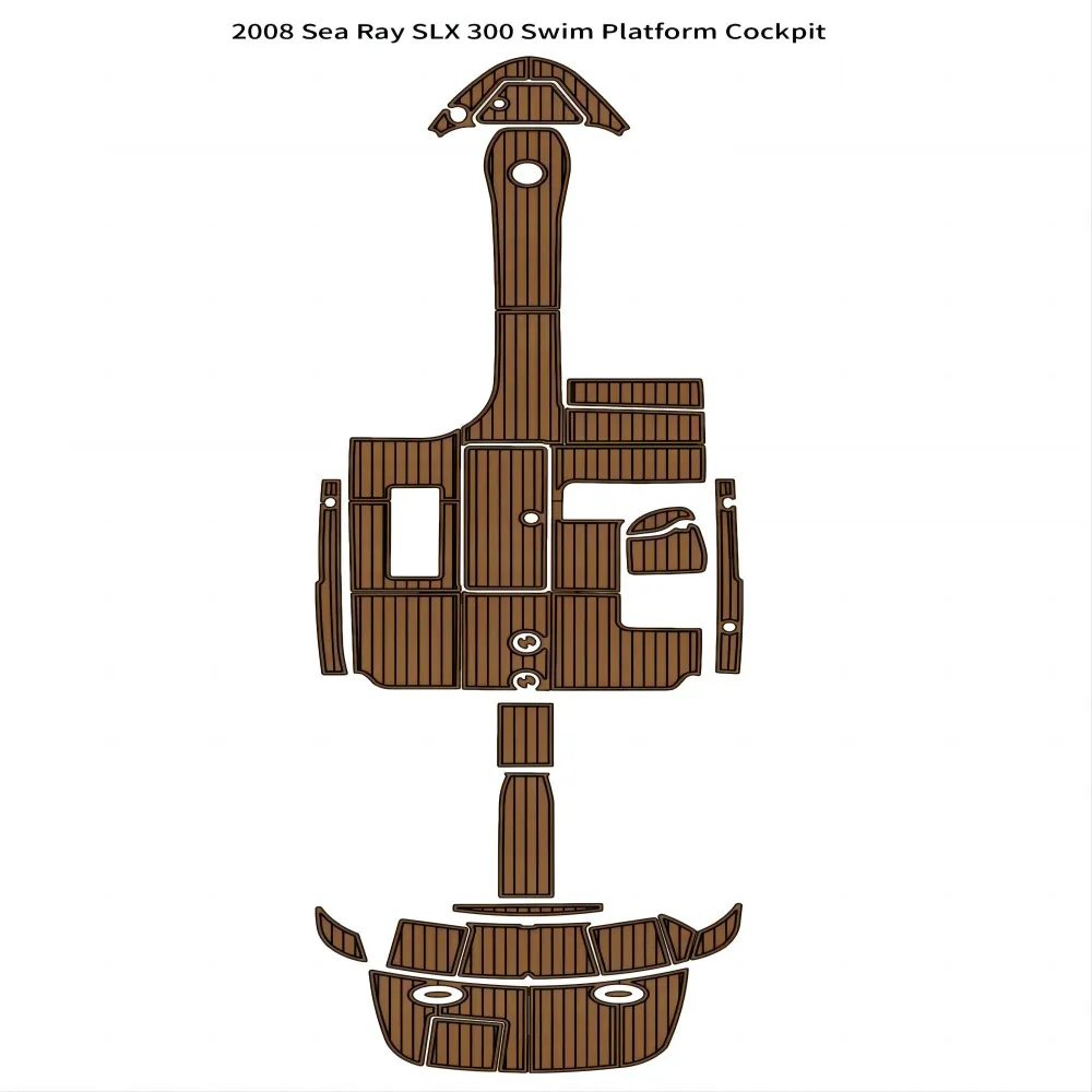 

2008 Sea Ray SLX 300 подставка для плавания, подставка для кабины, лодки, EVA Тиковый напольный коврик, морской маринемат, гэтorstep стиль, самоклеящийся