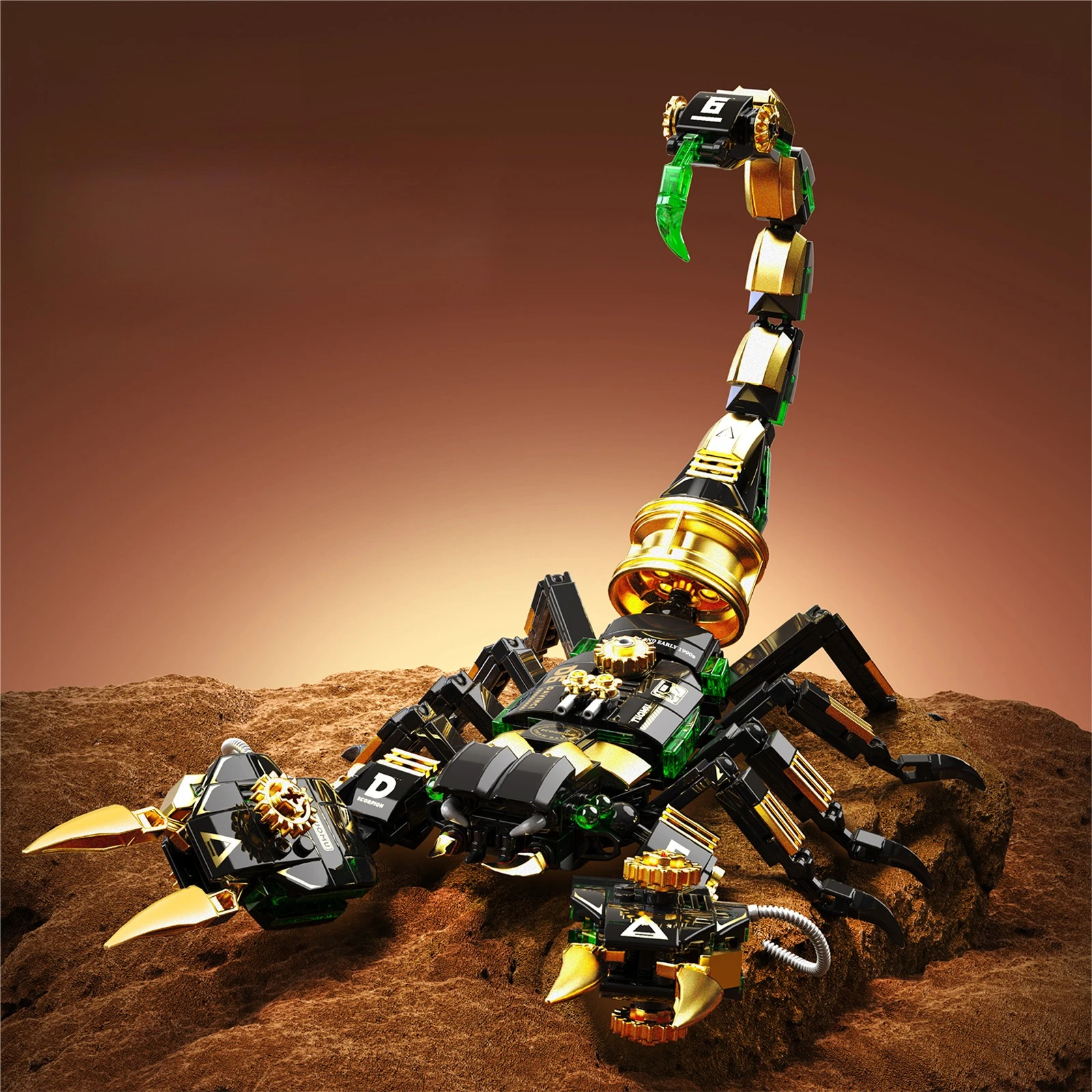 Mechanische Tier/Insekten Modell Bausteine Krokodil/Skorpion/Goldfisch Puzzle Zusammengebaute MOC Kleine Ziegel DIY Spielzeug Kinder geschenke