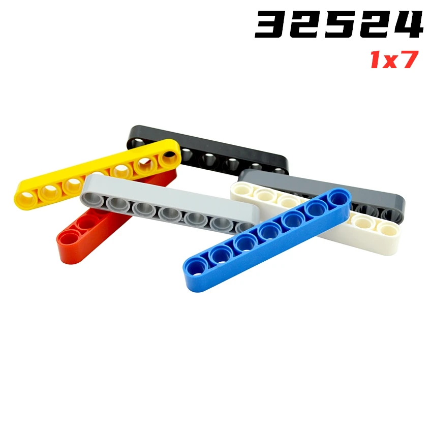 Rainbow Pig MOC Parts 32524 High-tech Liftarm Beam 1 x 7 Thick Building Blocks Classic Brand Kids DIY Educational Spare Toys