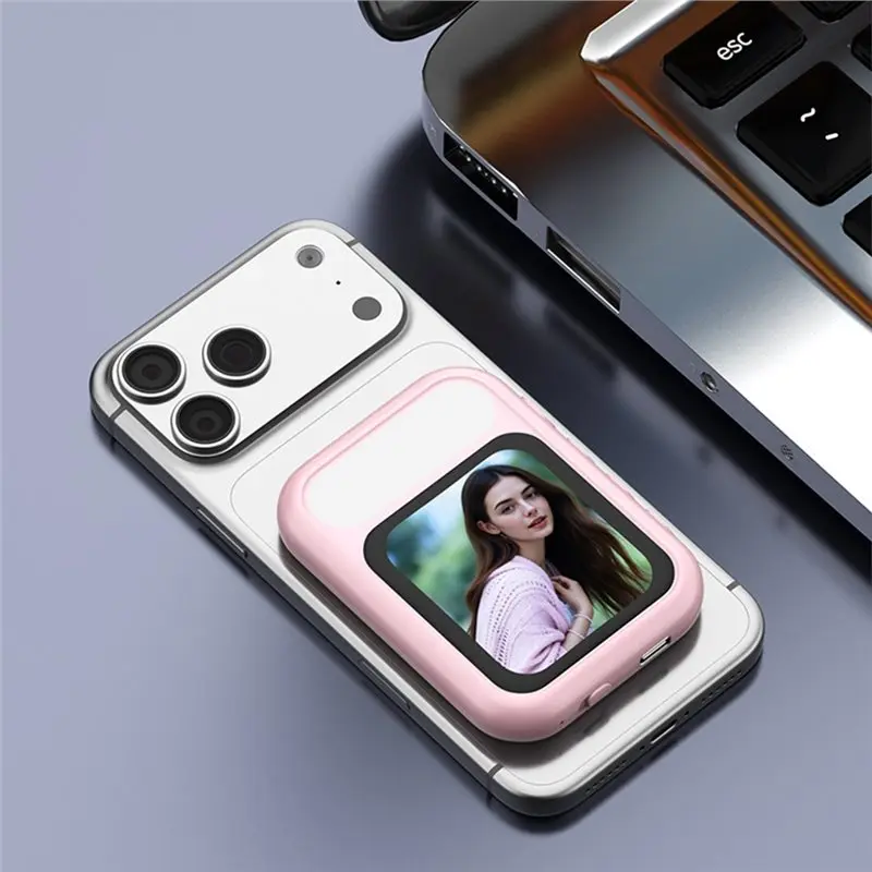 [NEW!】 Multi Purpose Phone Selfie Screen For Vlog Live Magnetic Selfie Light 2 Color Temps Wireless Selfie Monitor Screen