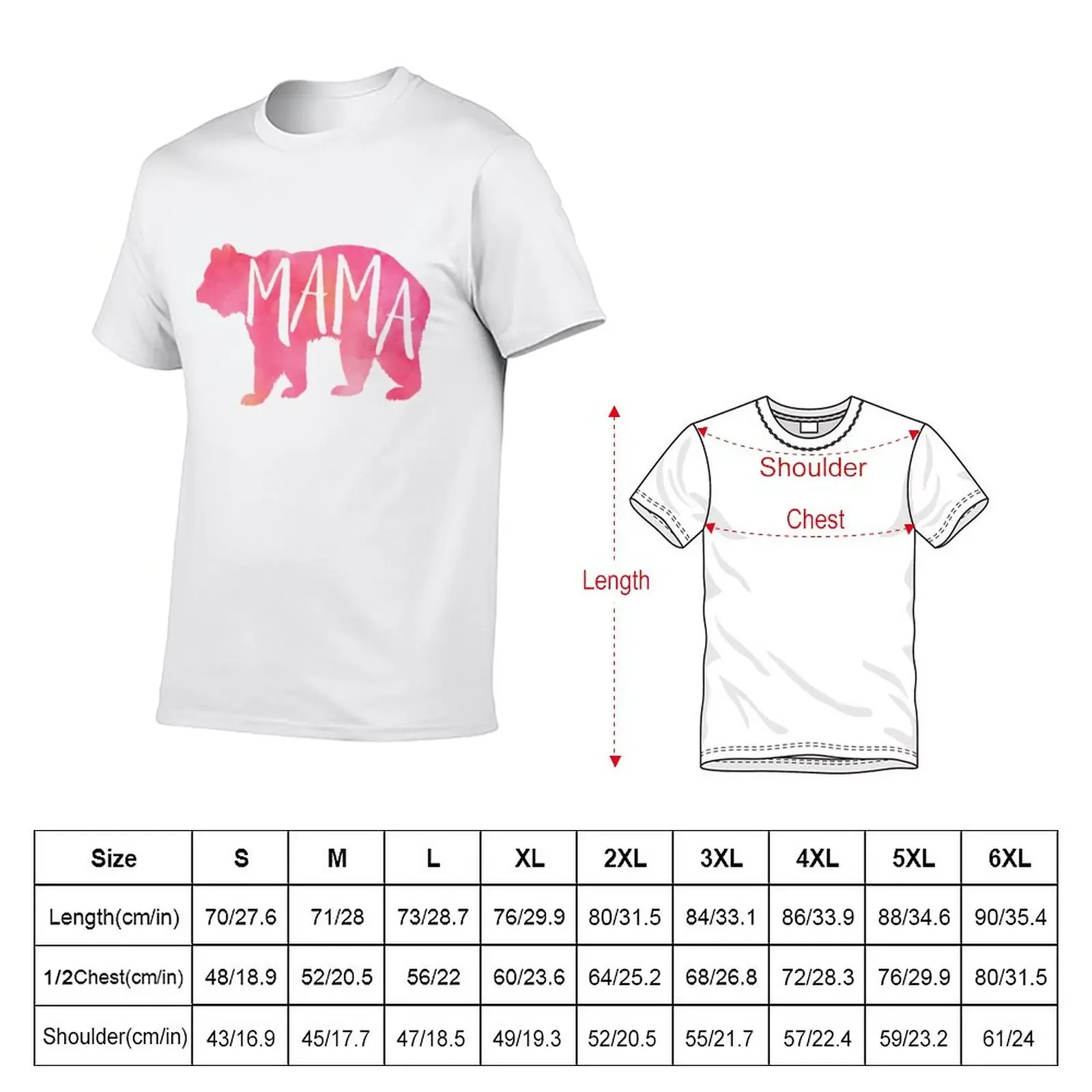 Mama Bear Strong and Sweet T-Shirt kawaii clothes oversized Men's t shirts