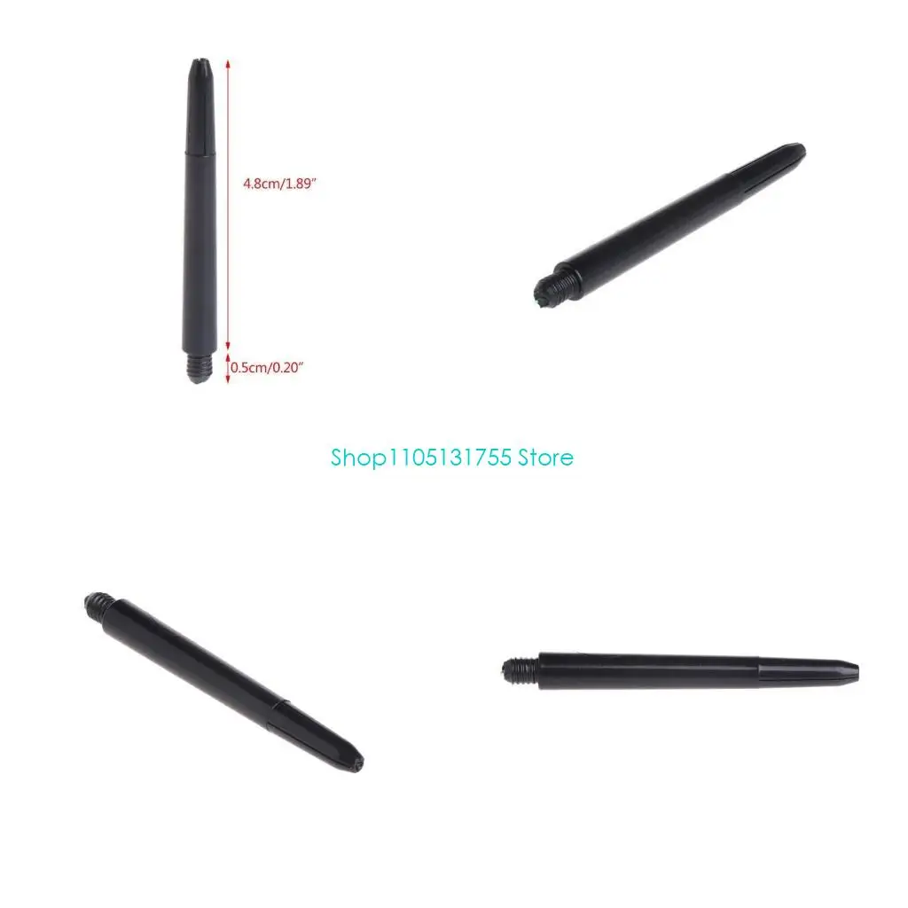 

K0EF 100 Pieces Nylon Bright Dart Shafts Replacement 2BA 48mm Standard Thread Nylon Stems Plastic Darts Rod Stems Black