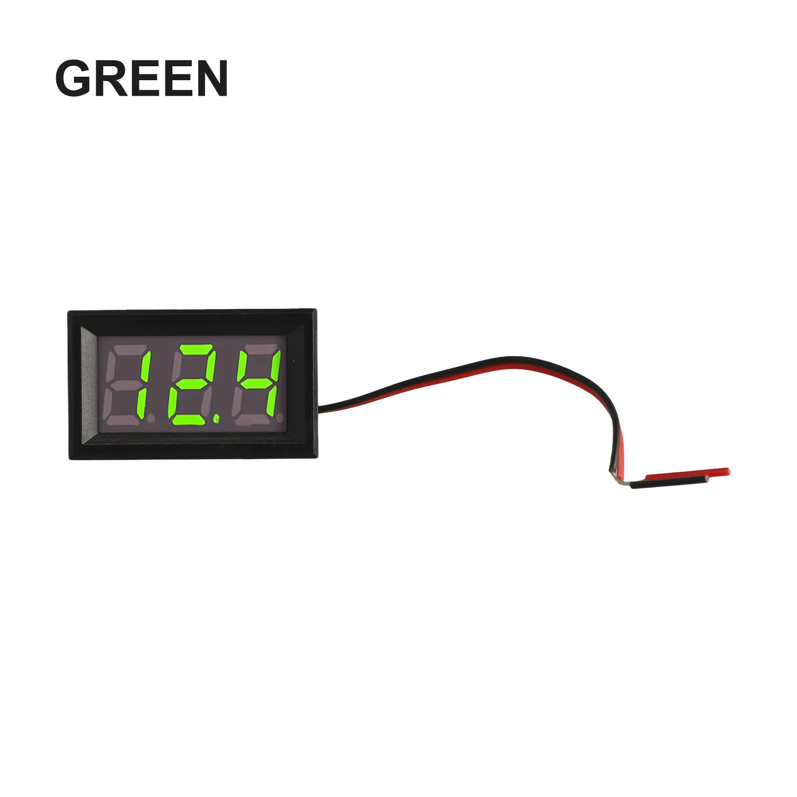 0.56 Inch LED Digital 2-Line DC Voltage Table Red Blue Green DC 5-120V Voltmeter Good Stability, And Convenient  Abrasive Tools
