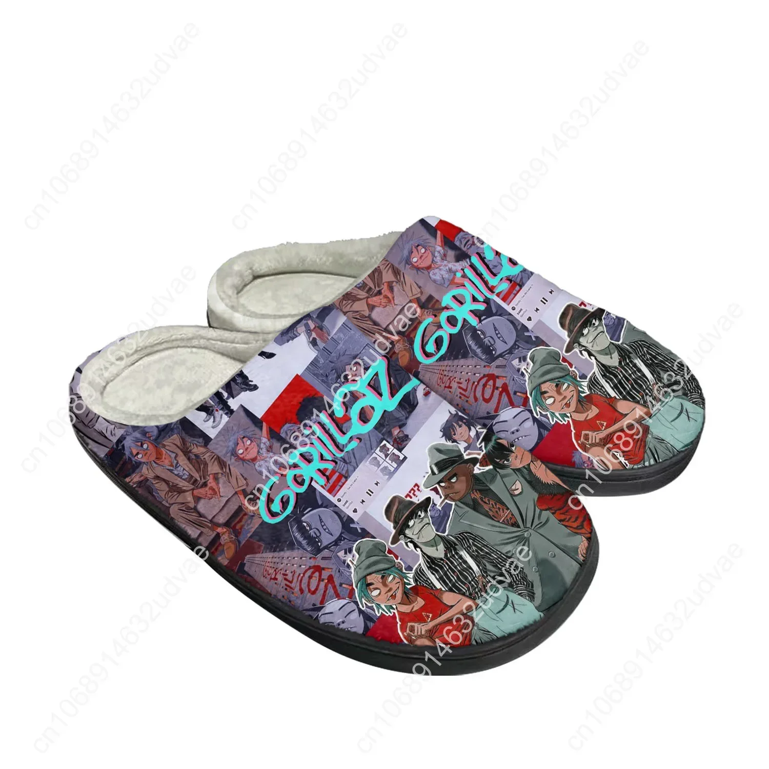 Gorillaz Home Cotton Slippers High Quality Mens Womens Youth Boy Girl Plush Bedroom Keep Warm Shoes Customized Thermal Slipper