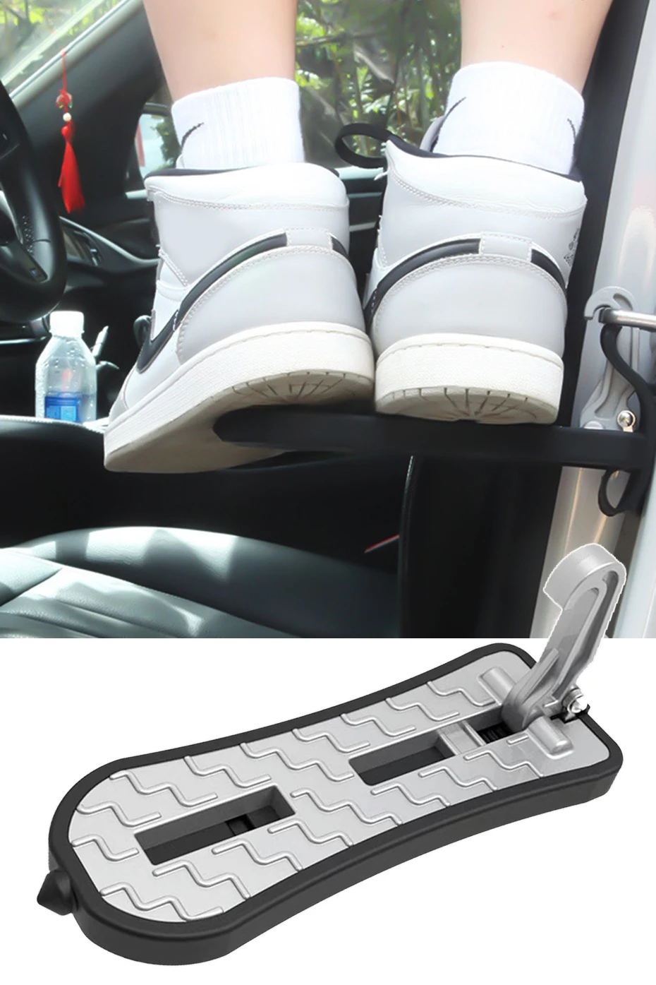 Erweiterte faltbare Auto Dachträger Schritt Autotür Schritt Universal Riegel Haken Hilfs Fußpedal Auto Dach Gepäck Trittleiter – Detail 2