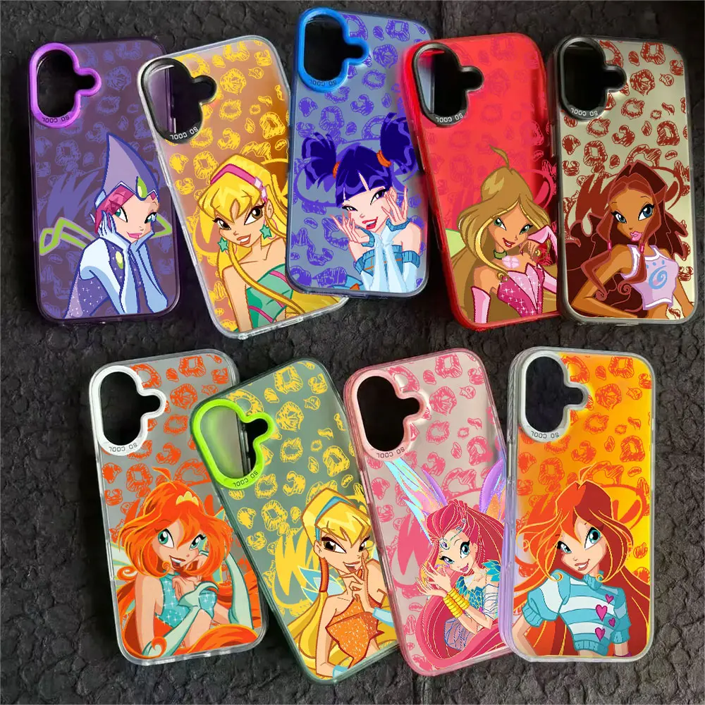 

Fashion New Lovely Winxs Phone Case for Samsung Galaxy S25 S24 S23 S22 S21 FE Ultra Edge Plus 4G 5G Anti Fall Matte Back Cover