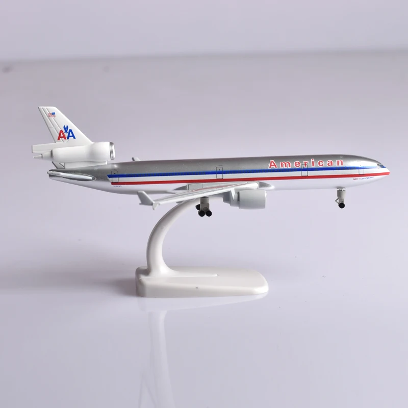 JASON TUTU 20CM Diecast Metal Planes American McDonnell Douglas MD-11 Plane Airplane Model Aircraft Model Collect Gifts ﻿
