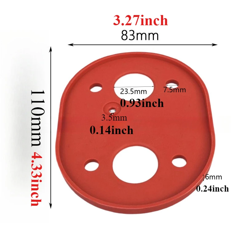 1 Stück Dichtung für Dieselheizung, langlebiger Ersatz, Silikon-Dichtung, Autozubehör, Autozubehör, Innenraum, Rot – Detail 3