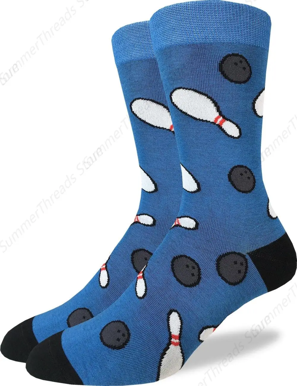 Men's Bowling Socks, Blue, Adult, Cool Shoe（15-16‘ size’）