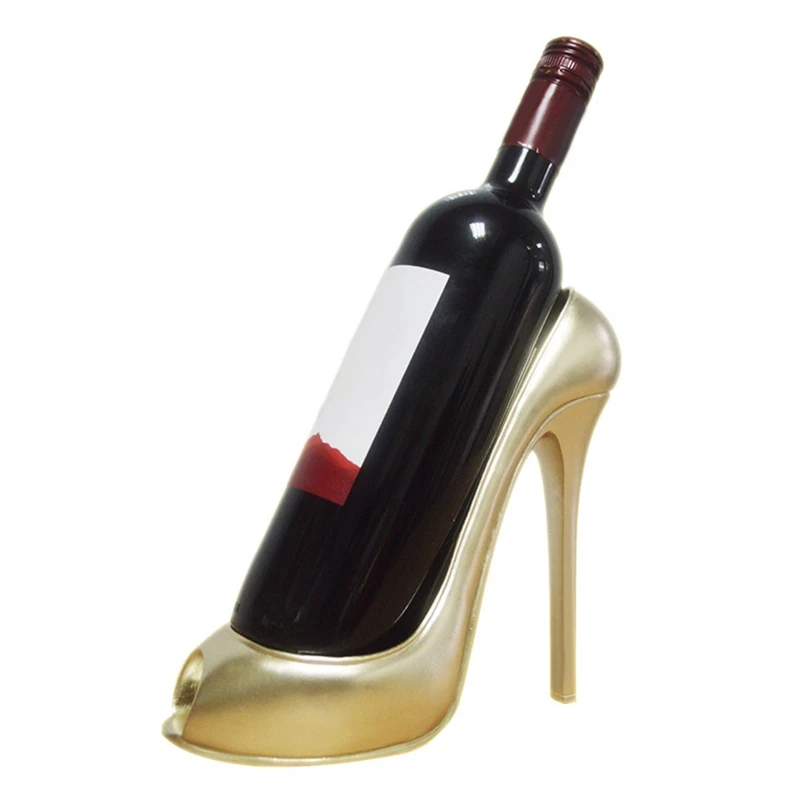 

Creative High Heel Shoe Wine Bottle Holder Stylish Wine Rack Basket Accessories Home Living Room Desk Decor Collection