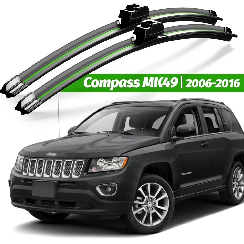 Wiper Front Wiper Blades Kit For Jeep Compass MK49 2006 - 2016 2015 Windshield Windscreen Window Brush 22\