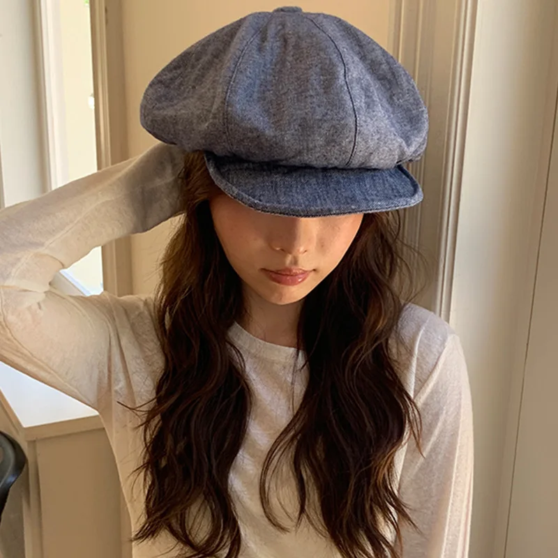 

Новые большие береты с облаками в стиле ретро для женщин, маленькие летние и осенние дорожные универсальные повседневные литературные шапки газетчика