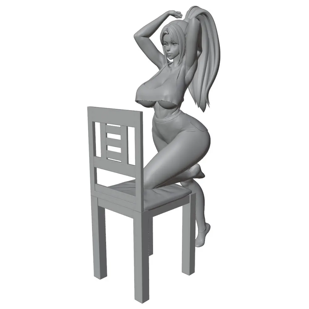 Figura resina para juegos de rol y coleccionismo – Chica peinándose - imagen 5