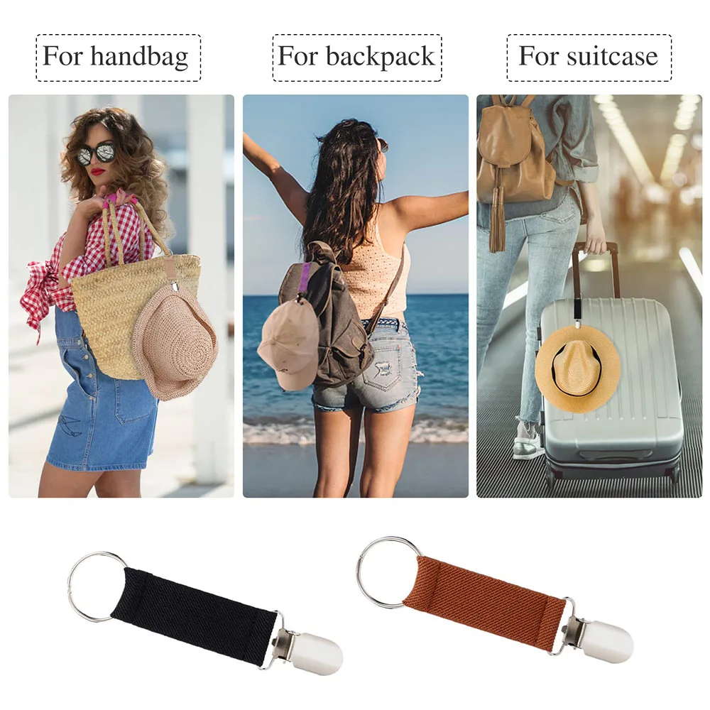 Elastic Hat Clip on Bag Hat Holder for Travel Hat Keeper Clip Outdoor Camping Hiking Multifunctional Duck Clip for Adult Kids