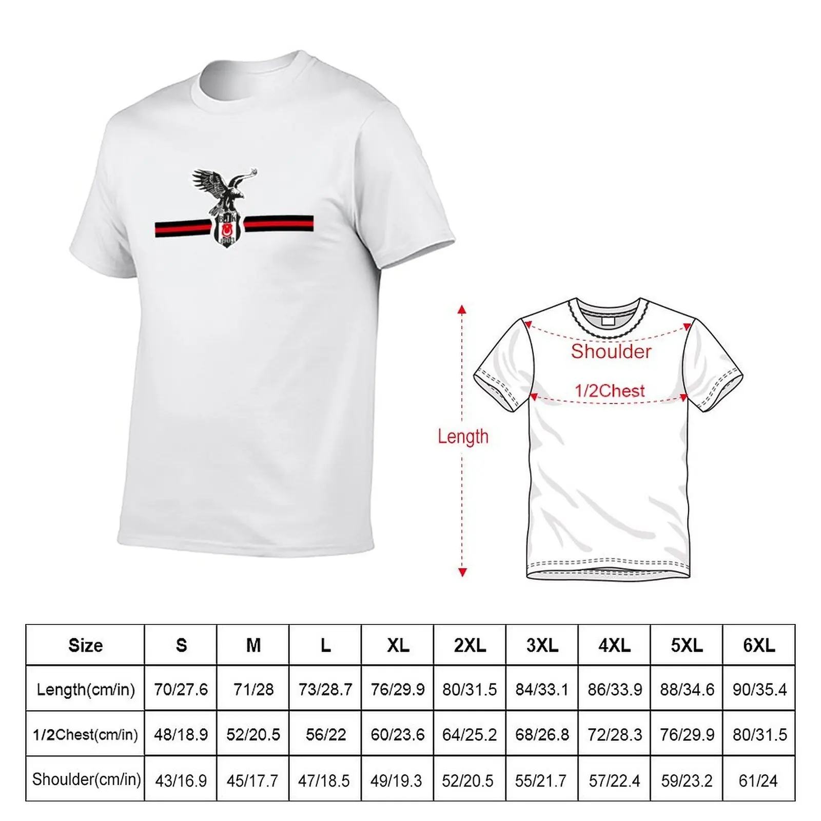 Besiktas - Be?ikta? Istanbul 1903 T-Shirt Casual Breathable Short Sleeve Top