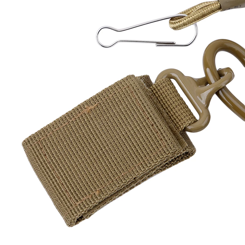 Elastic Lanyard Rope Tactical Anti-lost Military Spring Safety Strap Gun Rope For Key Ring Chain Flashlight Hunting Accessories