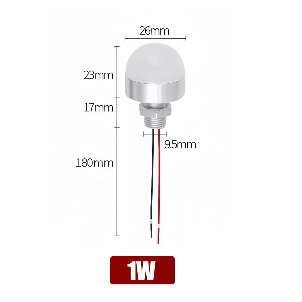 LED Small Light Bulb Semi-circular 5V 12V 24V Small Light 18MM/26MM Diameter Low-voltage Lighting Source Mini Spotlight Bulb