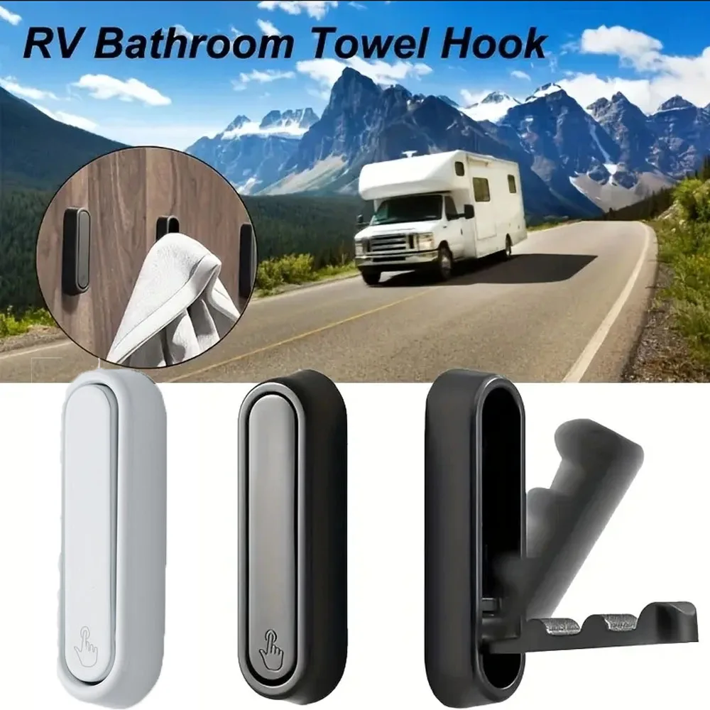 1pc Caravan Foldable Towel Hook for Motorhome Camper Accessories Hook Aluminum Alloy Clothes Hook Camper Storage Hook Holder