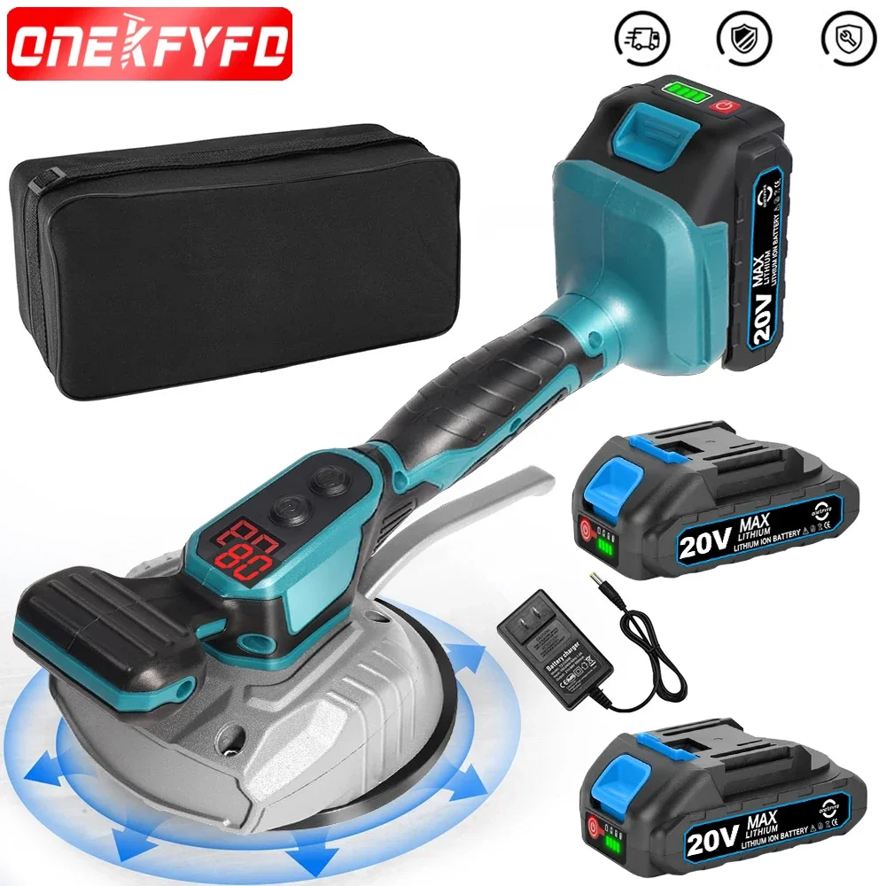 

Cordless 21v 8 Speed Adjustable Tile Tiling Machine Electric Wall Floor Tiles Laying Vibrating Tool for Makita 18V Battery