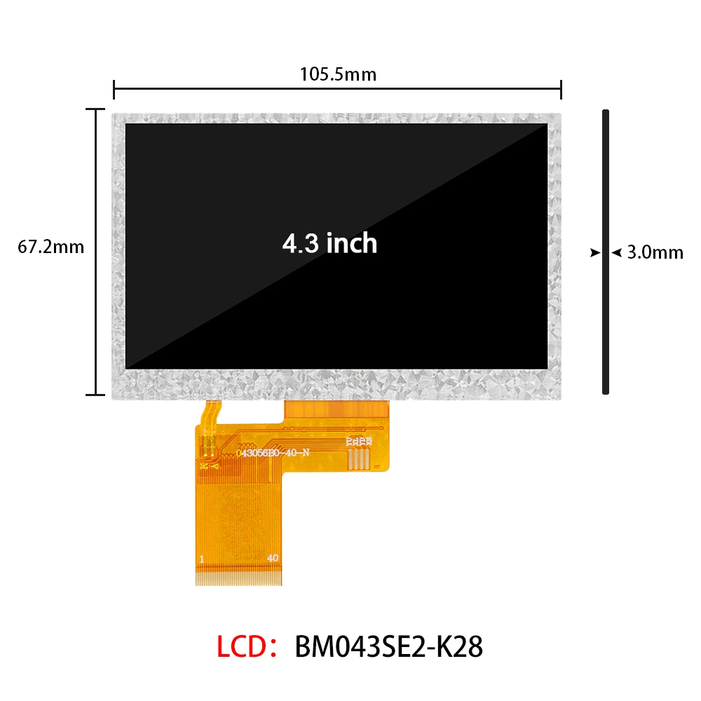 4.3-inch LCD screen dispaly 480*270 Capacitive /Resistive Touch Panel For Car Mirror Monitor