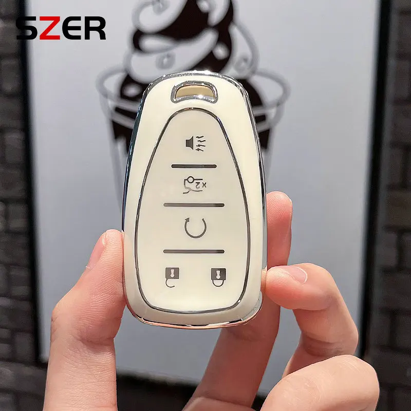 4 5 Buttons NEW TPU Car Key Case Cover For Chevrolet Chevy Malibu Camaro Cruze Traverse Spark Equinox Sonic Volt Protect Shell