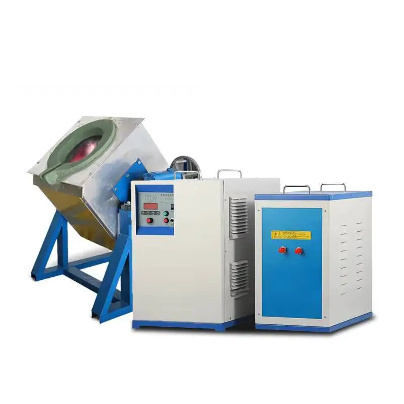 فرن صهر المعادن عالي التردد موفر للطاقة آلة تسخين الحث المتوسطة الألومنيوم النحاس الحديد ذوبان التلقائي